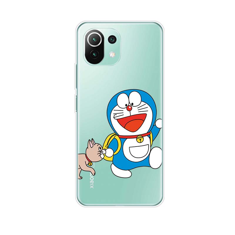 Cute Doraemon Soft Silicone Cover For Xiaomi Mi Note 11 11i 10i 10T 10 9T 9 SE Lite Pro Ultra Phone Case