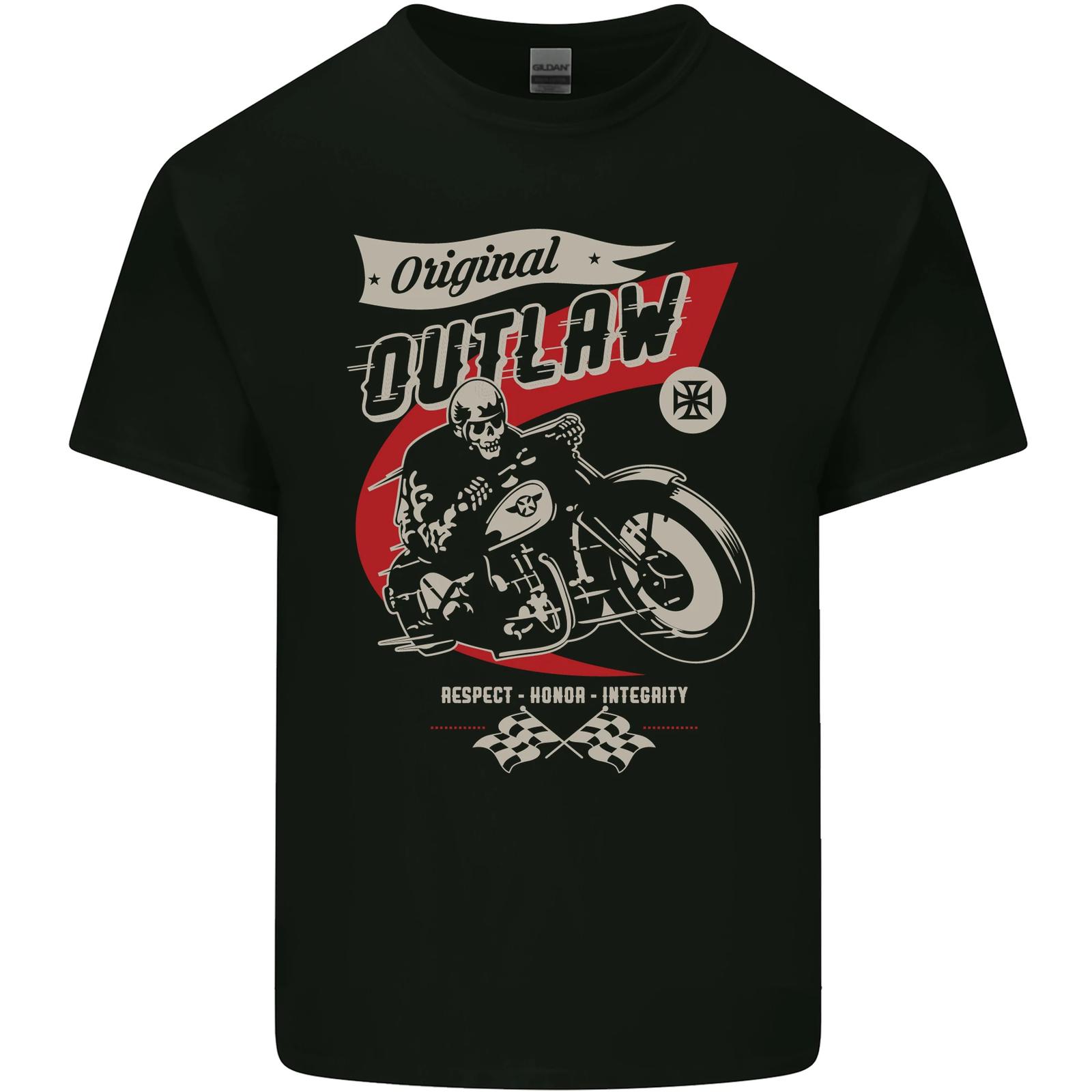 Original Outlaw Motorbike Biker Motorcycle Mens Cotton T-Shirt Tee Top XL