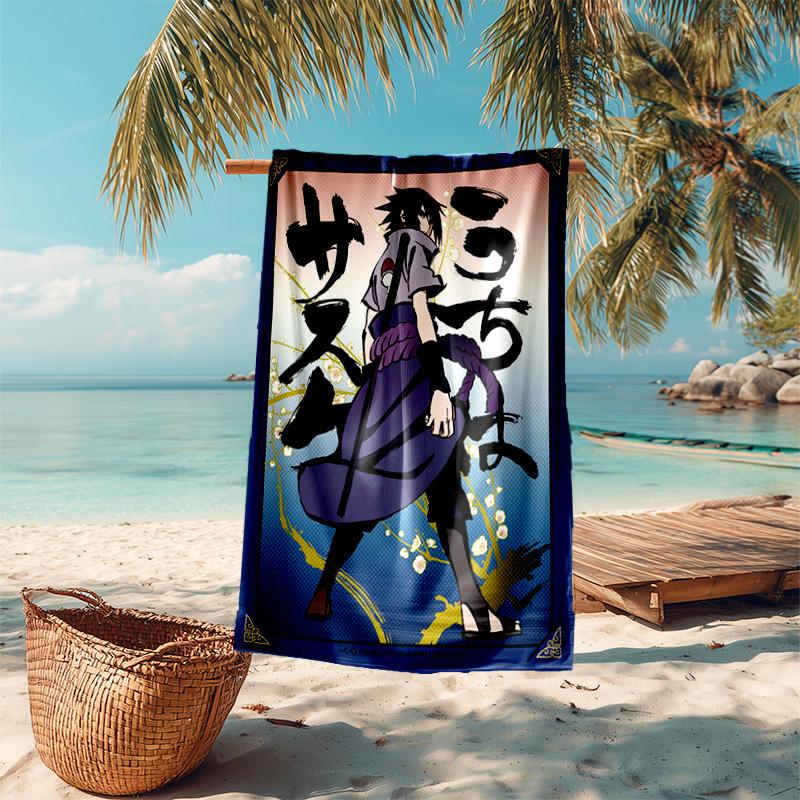 Japanese Anime Cartoon NARUTO Famous Uzumaki Naruto  Beach Towel Outdoor Camping Beach Towel for Vacation Swim Outdoor Pool Absorbent Bath Towel Y14