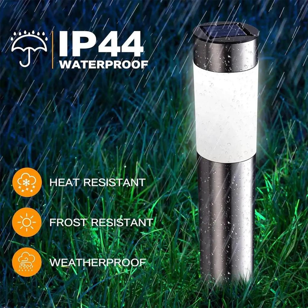 Cylindrical Garden Solar Light Dusk To Dawn Outdoor Waterproof Lights Lamp Cool White Warm White Solar Powered Garden Lighting