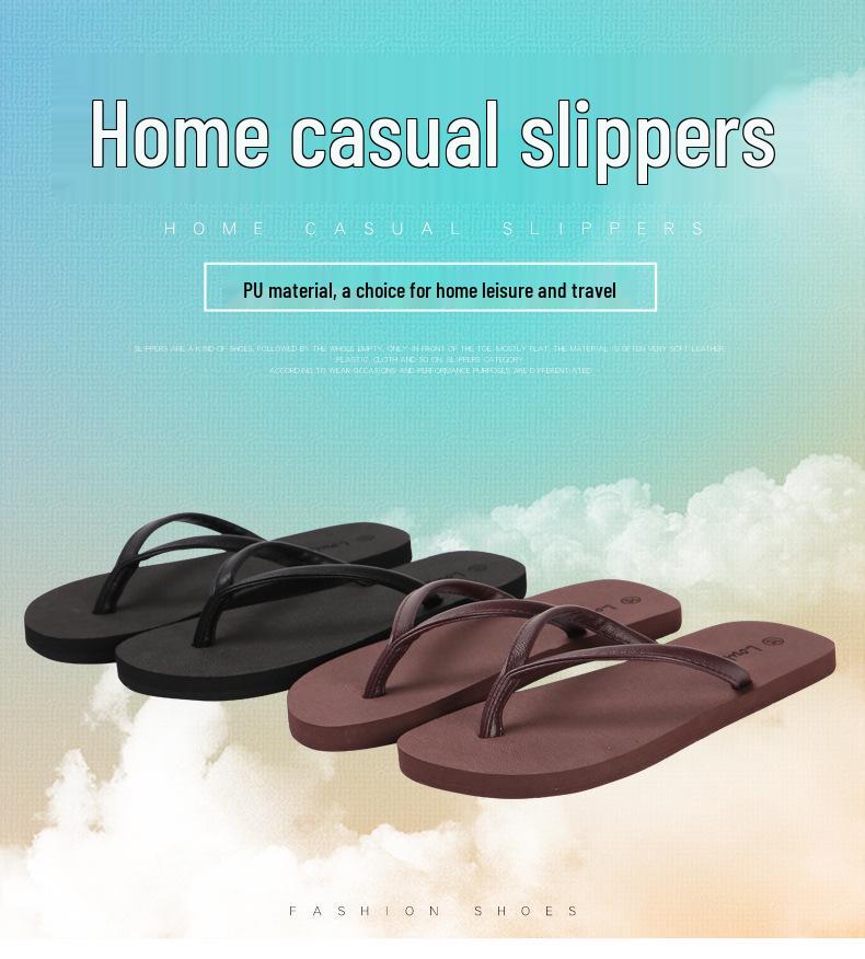 Korejský styl protiskluzové dámské plážové žabky s klipem mezi prsty pro páry - Ležérní letní ploché boty