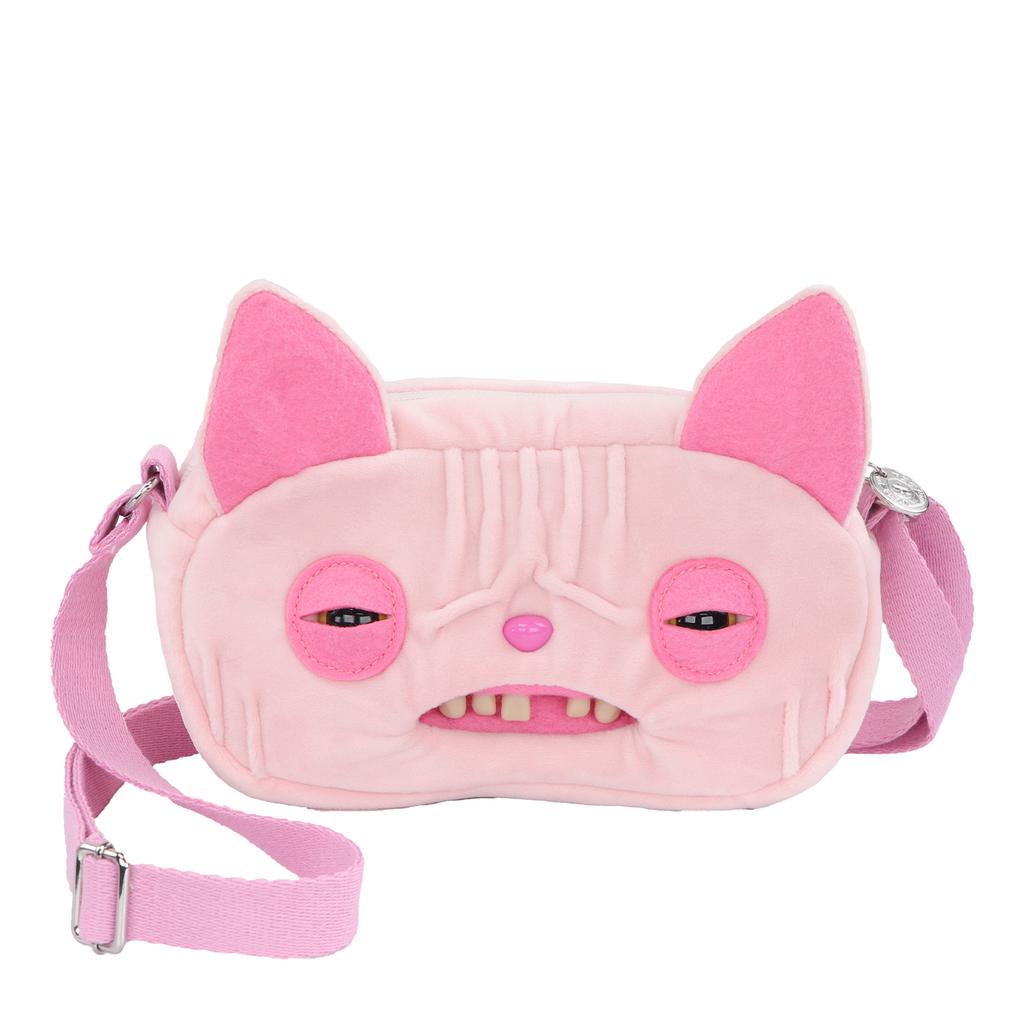 Ugly Cute Monster Plush Crossbody Bag With Teeth Animal Doll Shoulder Purse Small Wallet