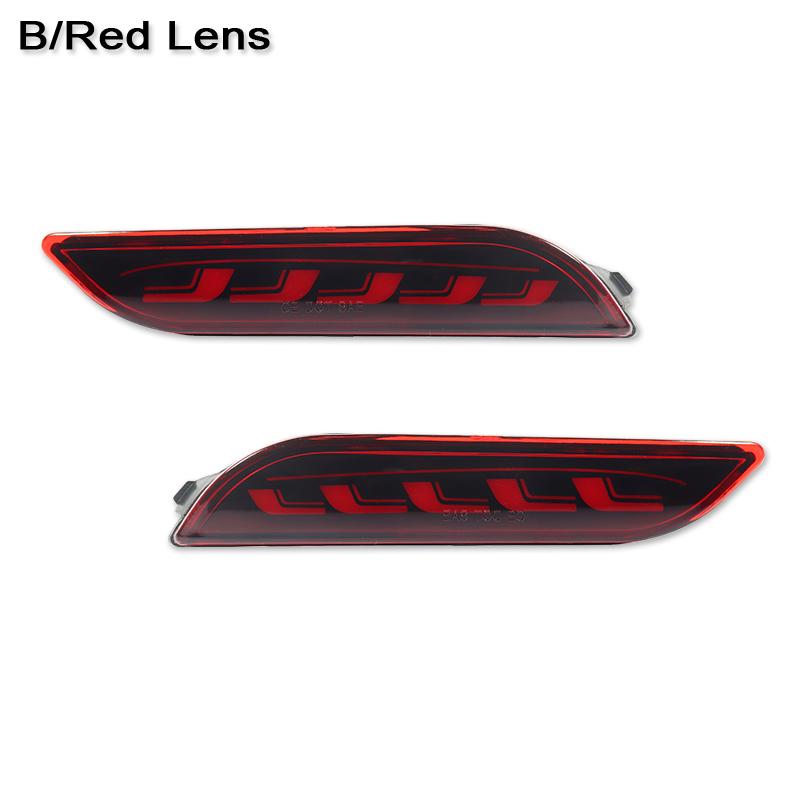 2PCS For Toyota Camry SE XSE 2018-2025 LED Rear Fog Lamp Car LED Bumper Light Brake Light Turn Signal Indicator Reflector