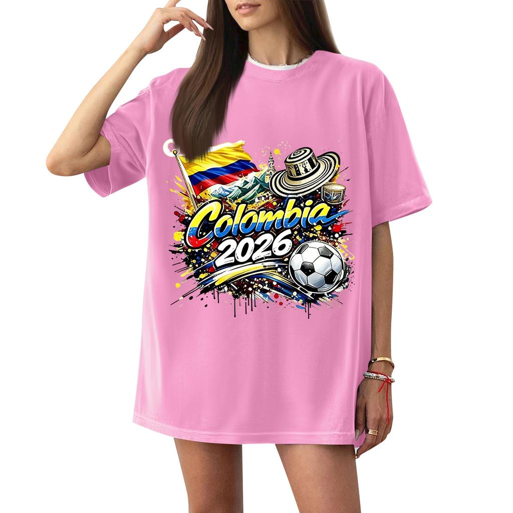 Women's Soccer Letter Print T-Shirt, Short Sleeve Casual Top