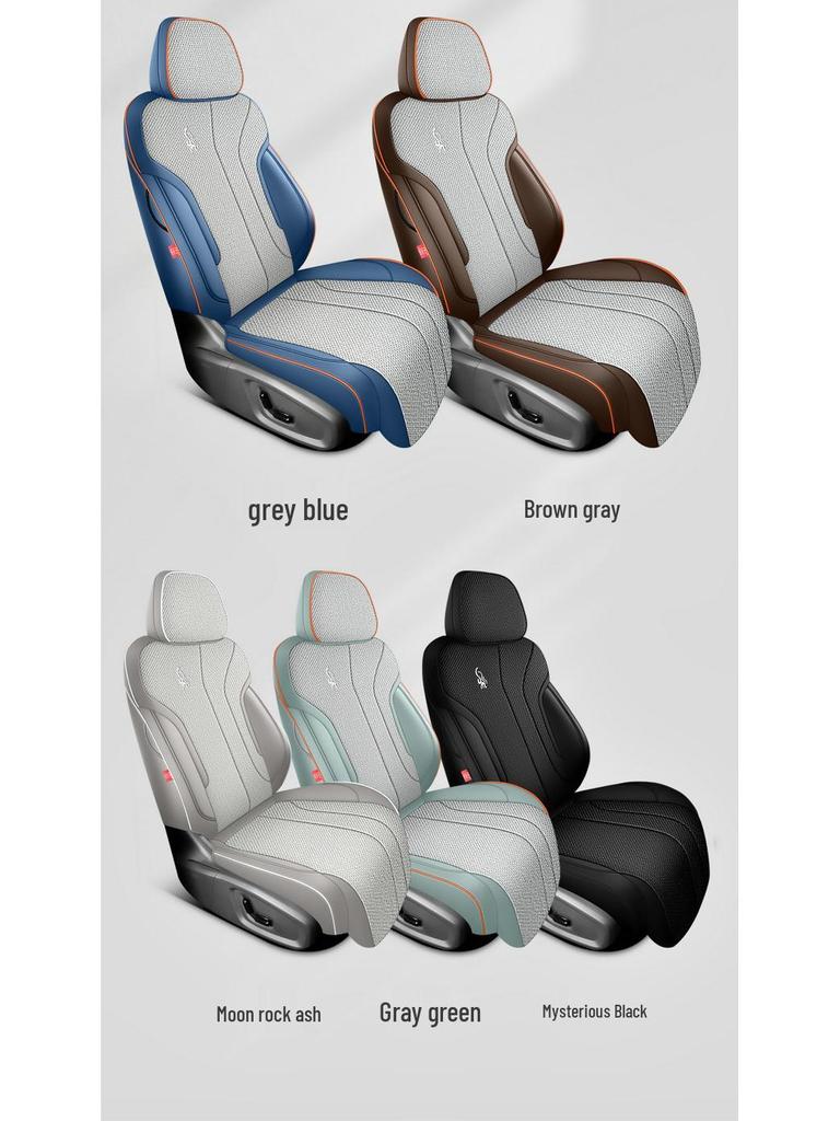 All-Season Breathable Linen/Hemp Seat Covers for Geely Galaxy E5 - Full Coverage