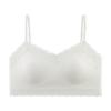 Seamless minimalist lingerie for women, non-sensational, pressure-free, romantic lace, high-value foundation, liquid top-support bra, breathable