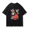 2026 Summer Comic Form Tom and Jerry Image 100 Cotton Printed Oversize Casual Tshirt Adult Children Parentchild Top Homewear