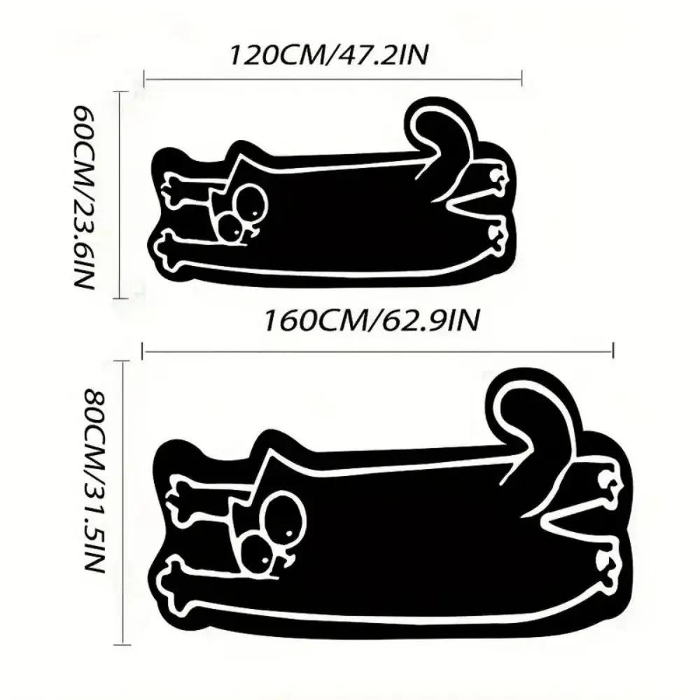 Verspielter Katzen-Schlafzimmerteppich, Bequeme und gemütliche Heimdekoration, Bettvorleger für Schlafzimmer, Langer Läufer für Flur