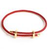 Simple Style DIY Bracelet With Clasp Fashion Stainless Steel Fastener Clasp Bracelet Adjustable Rope Bracelet