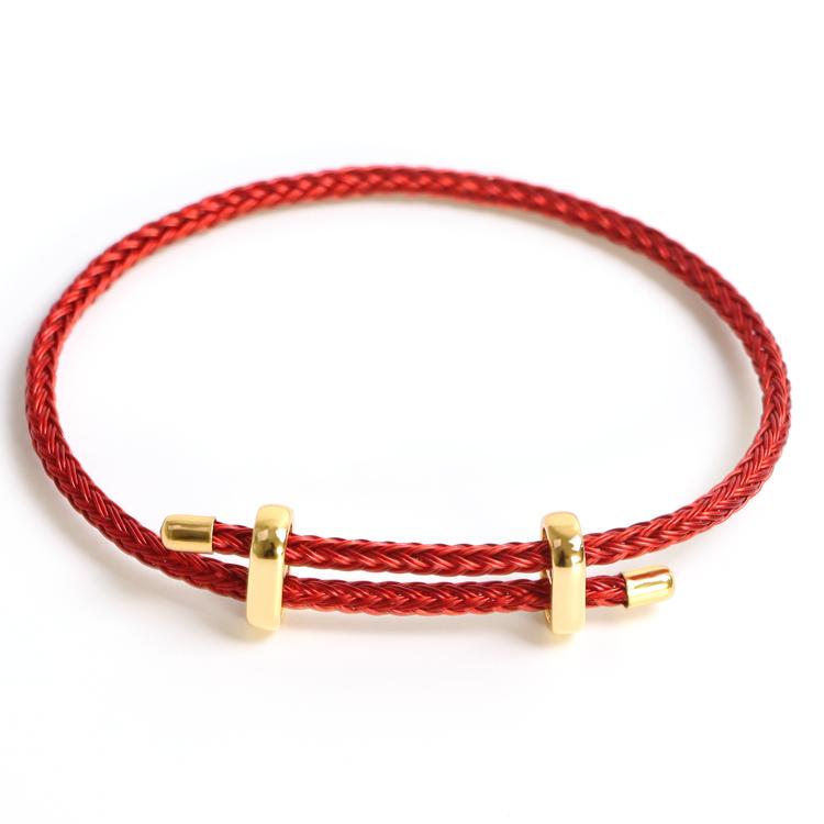 Simple Style DIY Bracelet With Clasp Fashion Stainless Steel Fastener Clasp Bracelet Adjustable Rope Bracelet