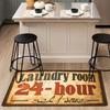 Vintage Sign Style Doormat "Laundry Room" Printed Polyester Machine Washable Entrance Floor Mat 80x50cm