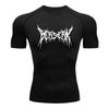 Compression Men Fitness Gym Skeleton Moisture-Wicking Sport Running T-Shirt Rashgard Tops Tee Quick Dry Short Sleeve Towel Loop