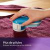 Rasoir Anti-Bouloche/Anti-Peluche - Elimine les Bouloches sur Vêtements, Bleu