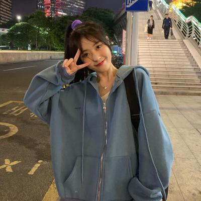 Frauen Zip Up Sweatshirts Herbst Einfarbig Hoodie Mäntel Weibliche Casual Langarm Hoodies