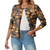 Women's Fashionable, Casual, Comfortable Halloween Print Cardigan Jacket