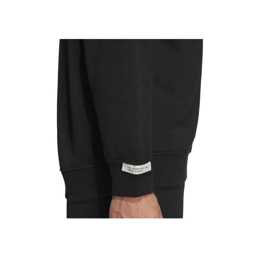 Adidas French Terry Sweatshirt Comfortable Sports Casual Thick Hoodie Unisex Sweatshirt Black JM9107