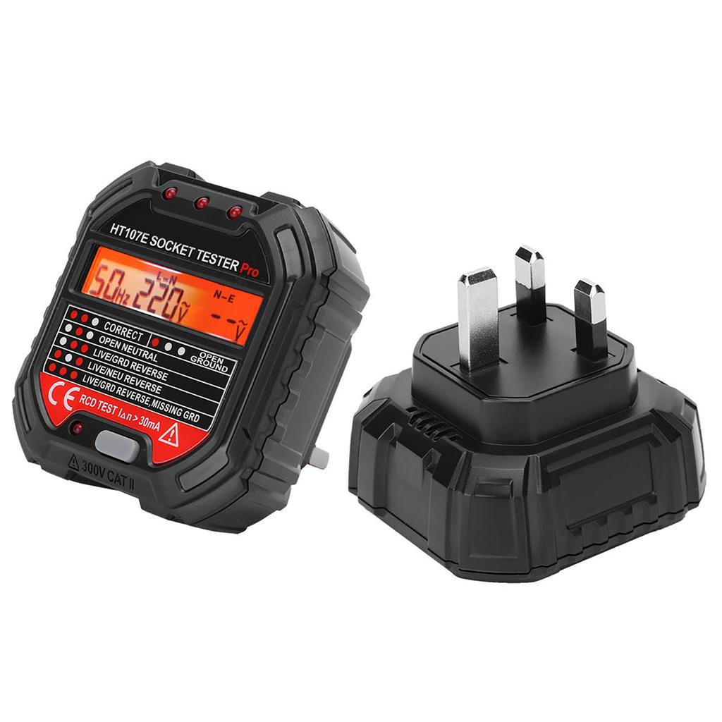 HT107E Socket Outlet Tester Accurate LCD Display Circuit Polarity Voltage Detector