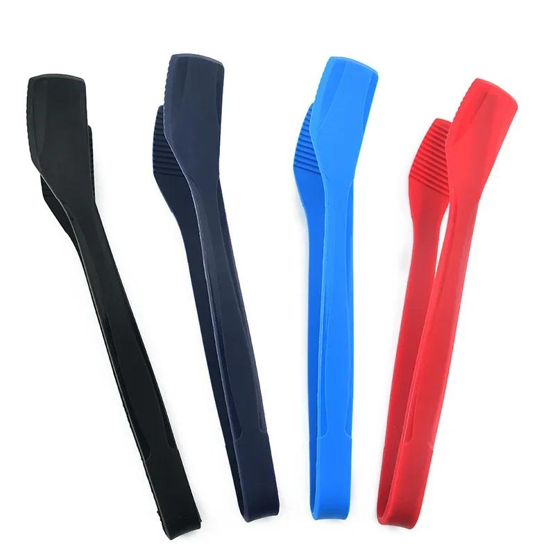 Kitchen Silicone Non-Slip Food Clip Buffet Steak Bread Barbecue Tongs Spatula Sandwich Baking Clamps Cooking Utensils for Home