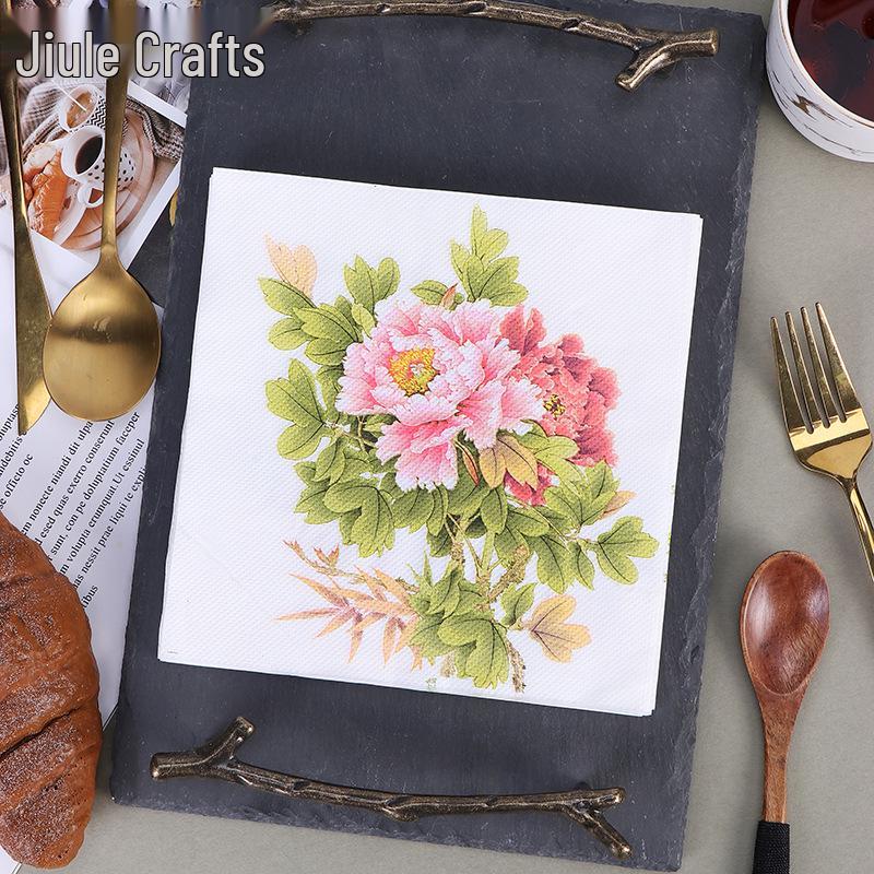 Richly Patterned Printed Napkin Tissue for Western Restaurants and Bakeries