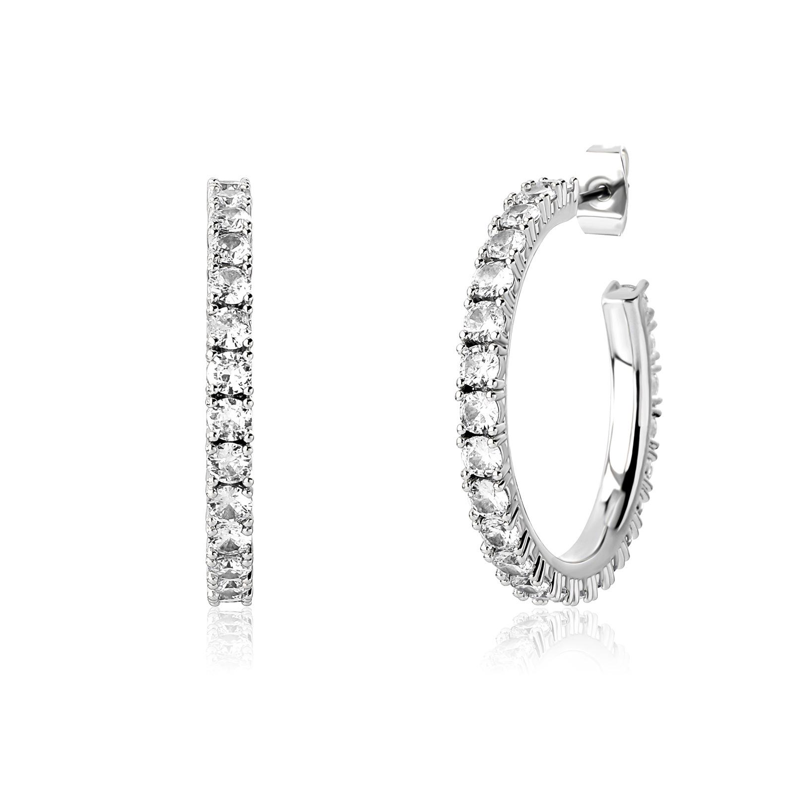 

Ювелирные изделия Jin ao: Минималистичные серьги-гвоздики Дыхание ребенка большого размера для женщин серебряный