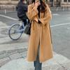 Tooxika New Autumn And Winter Commuter Solid Color Wool Coat For Women Mid-length Lace-up Wool Coat