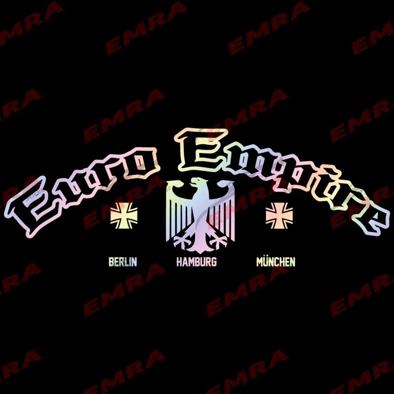Text Euro Empire for Car Sticker Windshield Banner Rear Window Decoration External Accessories Waterproof Pvc Vinyl Decals
