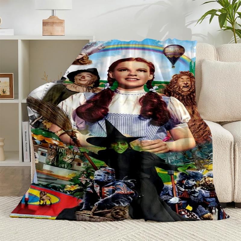 1PC Wonderful Wizard Adventure Flannel Blanket Gift, Suitable for Both Men And Women, Soft Ideal for Beds And Sofa, Birthday Or Christmas Gift