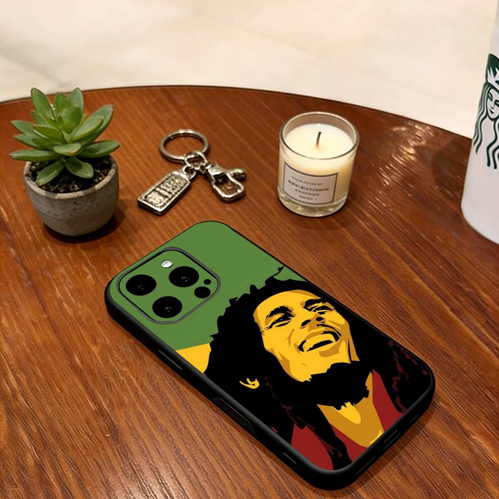 

Bob Marley Singer Phone Case Soft Silicone black For IPhone 17 16 15 14 13 12 11 X XR Plus Pro Max Plus iPhone16Se4