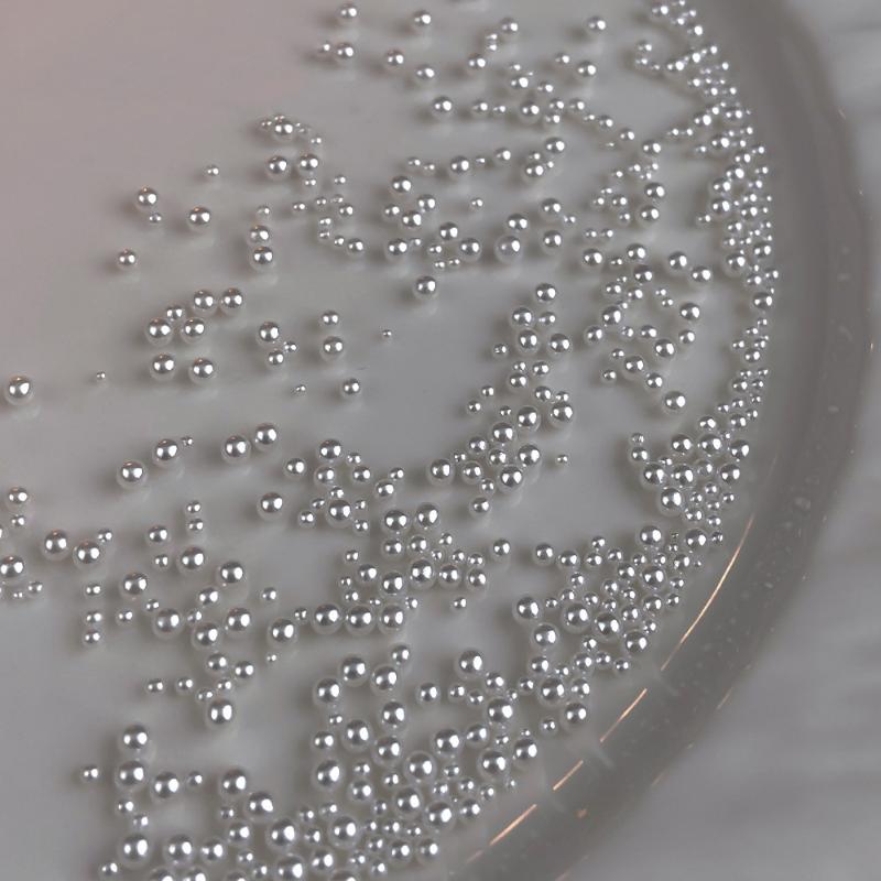 300-5000Pcs/Bag Pearls Pure White Nail Beads Round 1-6Mm Mixed Size High Brightness Pearls For Diy Manicure Decor