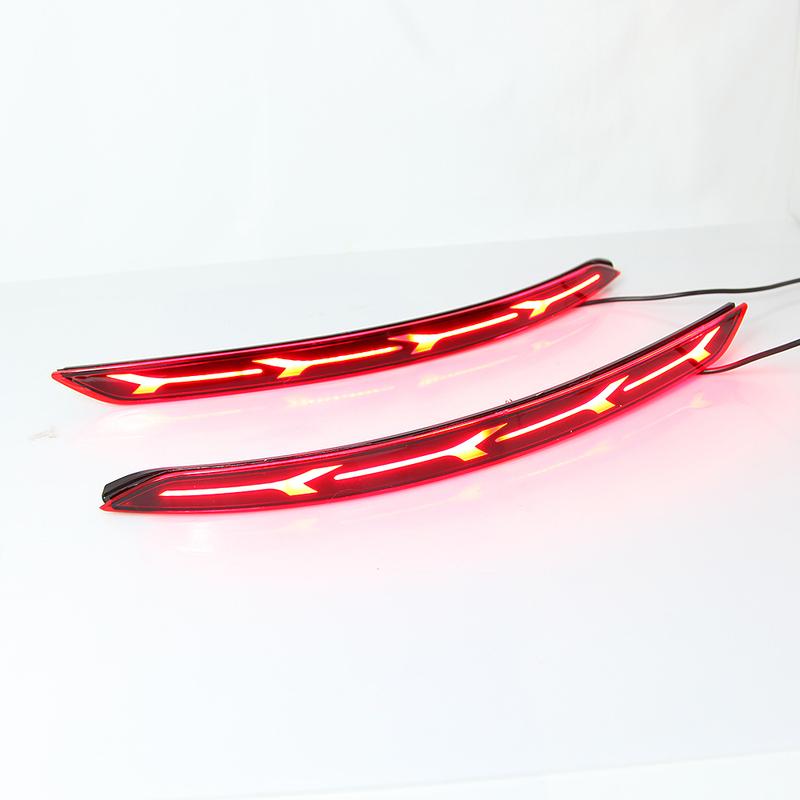 2 Pcs LED Reflector For Hyundai Elantra 2016 2017 2018 2019 2020 Rear Bumper Fog Lamp Brake Light Turn Signal Light