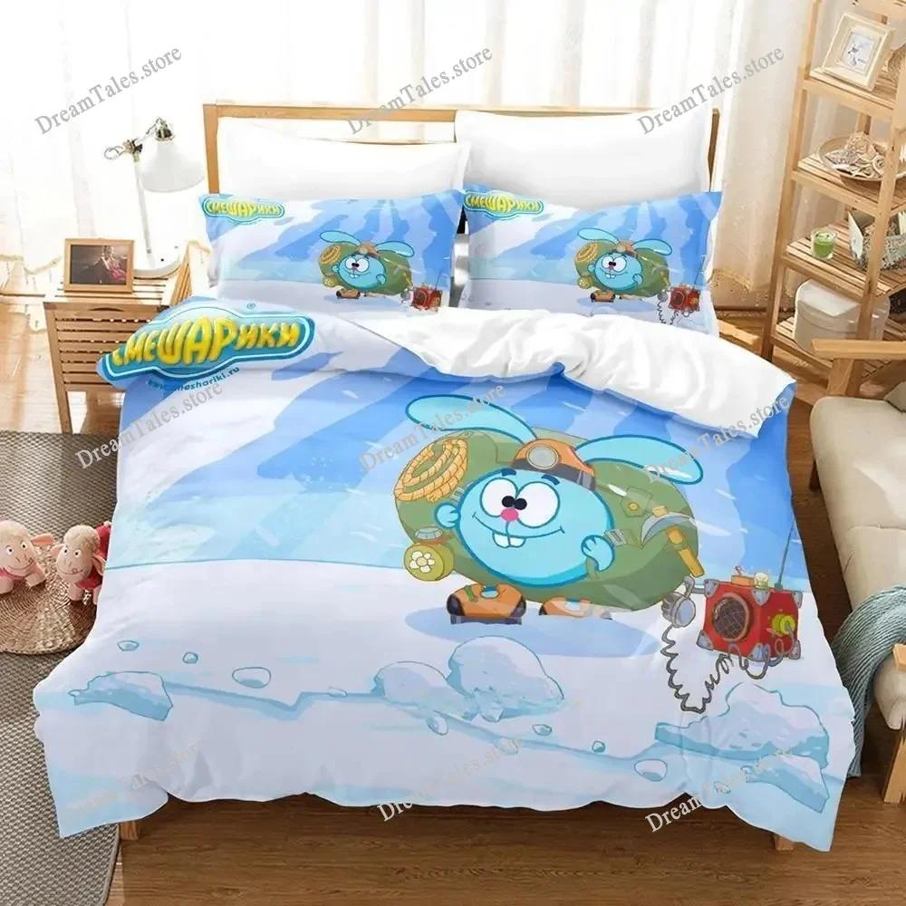 3D Print Duvet Cover Smeshariki Pattern Quilt Covers for Children Single Twin Queen King Bedding Set Home Textile Luxury Gift