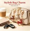 Cute Lifelike Goat Metal Keychain Sparkling Rhinestone Decor Stylish Bag Charm for Teen Girls Birthday Small Gift