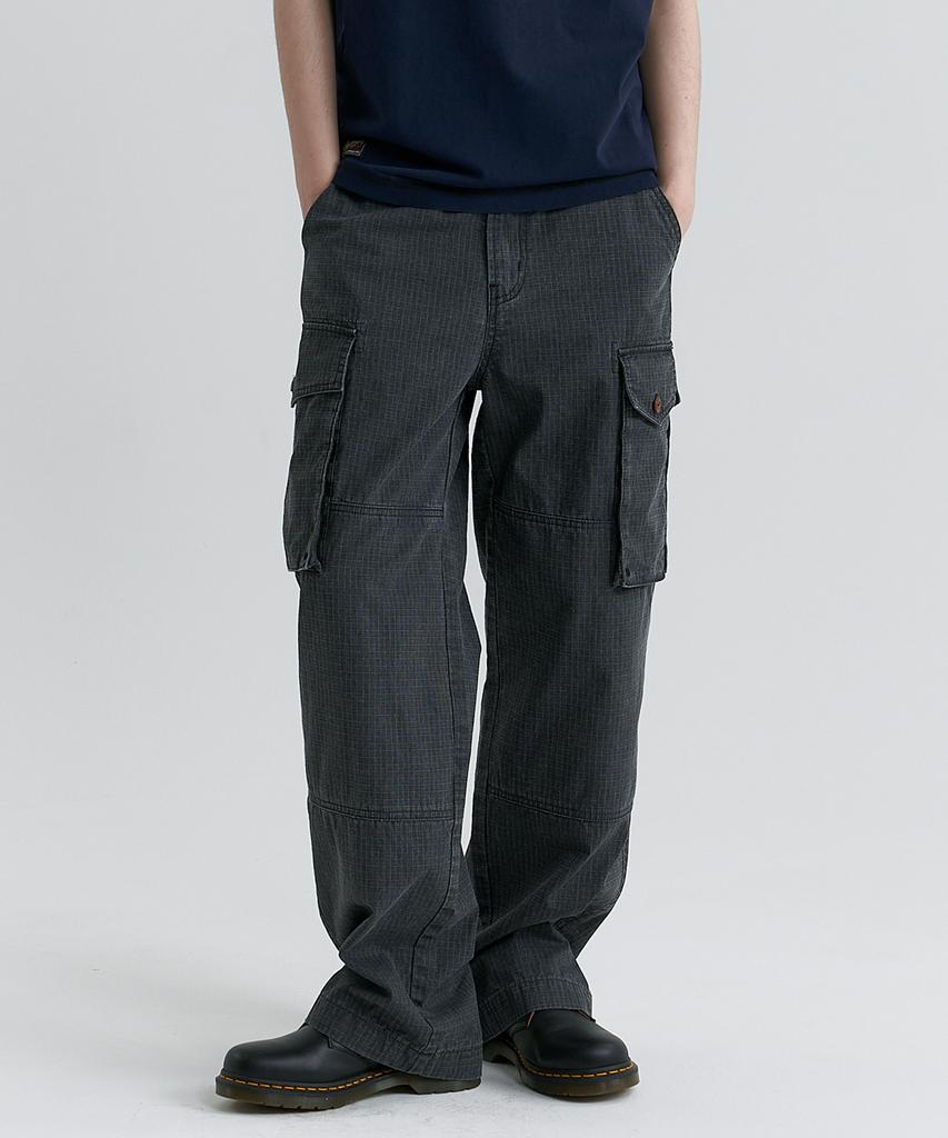 MAGOODGAN Farburn 4418 Big Cargo Ripstop Wide Fit Dark Grey Pants