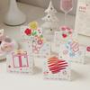 6 pcs Simple and Simple Picture Greeting Card Qixi Valentine's Day Flower Shop Birthday Thank you Card Blessing Card