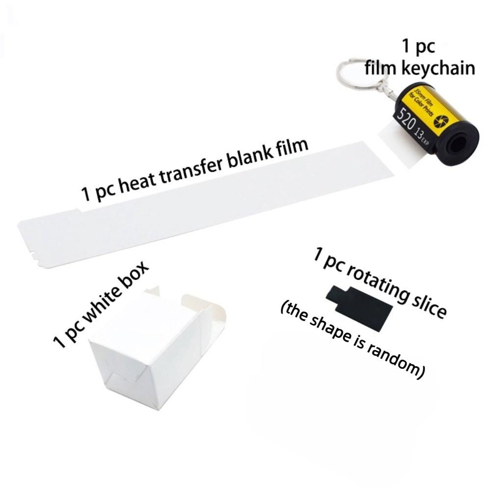 Dye Sublimation Blank Camera Film Keychain DIY Photography Film Keyring  Gift for Dad Mom Friends