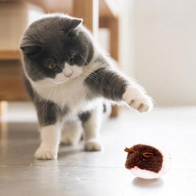 Niedliche Maus Katzenspielzeug Katzenzubehör Plüschtier Schüttelbewegung Maus Haustier Kätzchen Lustig Plüsch Kleine Maus Interaktives Katzenspielzeug