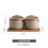 Japanese Style Seasoning Box Sugar Bowl Household Pottery Seasoning Jar with Lid Salt Jar Olive Oil Bottle Kitchen Supplies