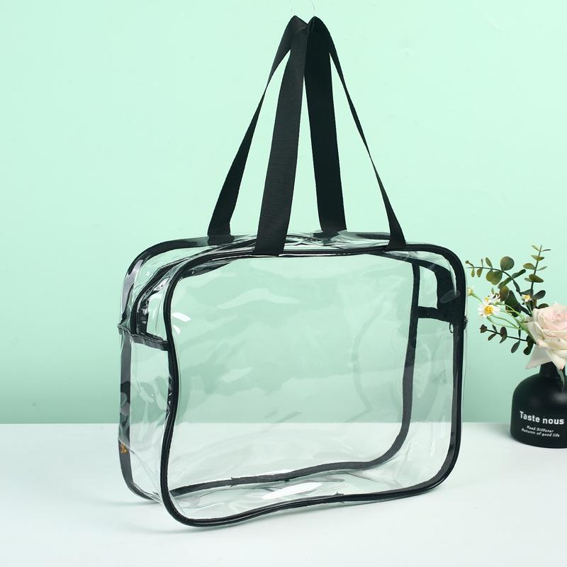 High-Grade Transparent PVC Makeup Bag: Portable, Waterproof Toiletry Storage