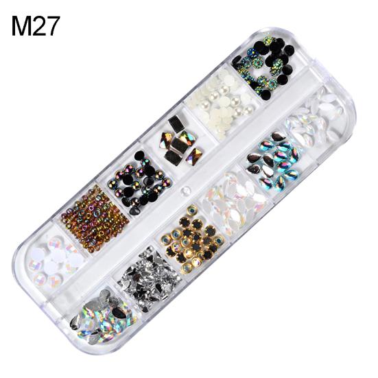 Sfaturi mixte pentru arta unghiilor DIY cu strasuri pentru decorare cu bile rotunde instrument de manichiura