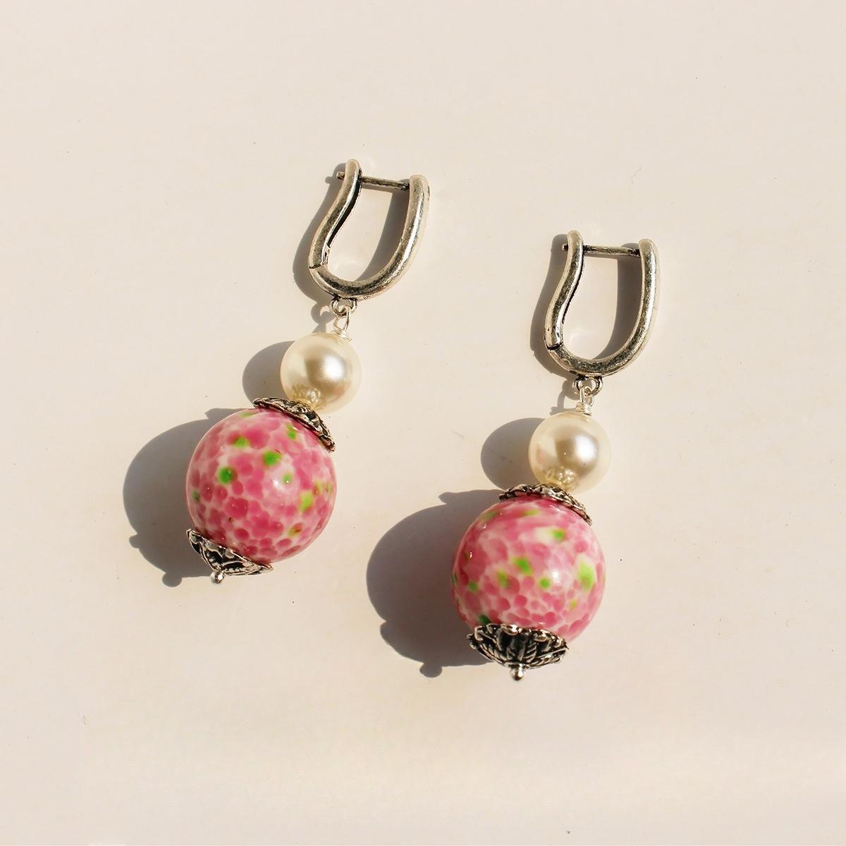 

Модный преувеличенный микс и сочетание новый китайский розовый и зеленый лягушачья кожа старое глазурованное ожерелье серьги жемчуг шицзя средневековый комплект 321