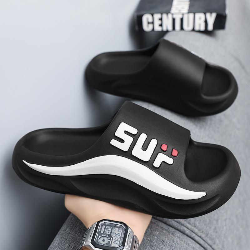 

Модные тапочки для мужчин Сандалии Износостойкая обувь для мужчин Мягкие и удобные Водонепроницаемые тапочки для ванной Комнатные и уличные Новые 4445 чёрный