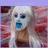 White Hair Ghost Mask With Blue Eyes For Halloween And Themed Costume Parties