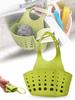 Home Storage Drain Basket Kitchen Sink Holder Adjustable Soap Sponge Shlf Hanging Drain Basket Bag Kitchen Accessories