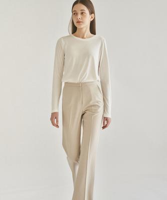 Kkeulle Summer Wool Slim Pants_Beige