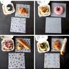 100 pièces Carré Jetable Papier Anti-graisse Papier Séparateur d'Huile pour Aliments Frits Burger Pain Sandwich Papiers d'Emballage Pâtisserie Gâteau Décoration Produits