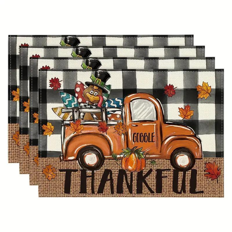 Autumn Pumpkin Halloween Placemat for Kitchen & Dining - Multiple Options Available