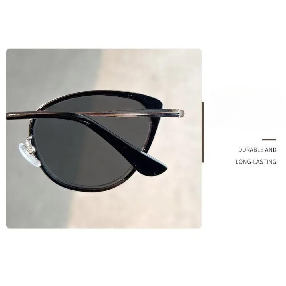 Lady's New Stylish Cat Eye Photochromic Reading Glasses Outdoor UV Protection and Anti Blue Light Color Changing Presbyopia Eyeglasses