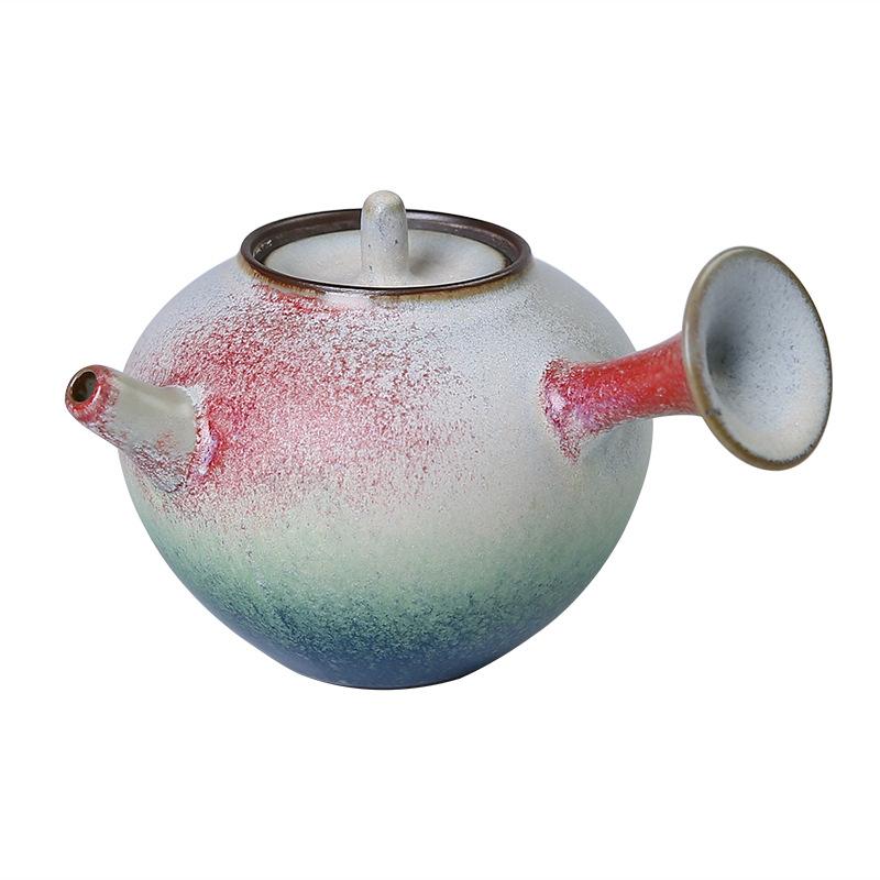 Ceramic Kiln-Formed Teapot Retro Style Handmade Tea Infuser Kung Fu Tea Set