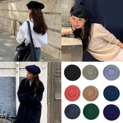 Chapeau de Festival de Musique Beret Personnalité Chapeau de Peintre Rétro Beret Tendance pour Passionnés de Mode