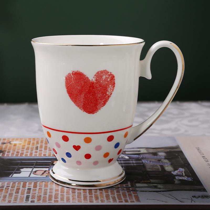 Bone China Coffee Mug Gift Set - Customizable Logo Options, Various Styles